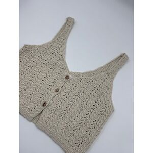 Lucca Neutral Crochet Cami Top